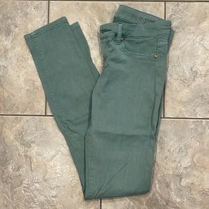 Blank NYC light teal colored denim skinny jeans